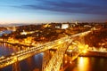 Dom Luis Bridge and Porto old town, Portugal