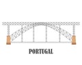 Dom Luis I Bridge, Porto. Portugal landmark