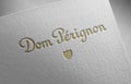 Dom perignon logo icon paper texture stamp