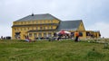 Dom Slaski mountain shelter in Poland at Sniezka peak.