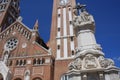 Dom Square and Holy Trinity Column Szeged - Hungary. Royalty Free Stock Photo