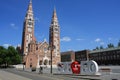 Dom Square and Holy Trinity Column Szeged - Hungary. Royalty Free Stock Photo