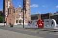 Dom Square and Holy Trinity Column Szeged - Hungary. Royalty Free Stock Photo