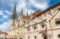 Dom St. Peter, the Cathedral of Regensburg in Germany Royalty Free Stock Photo