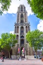 Dom tower on central square, Utrecht, Netherlands Royalty Free Stock Photo