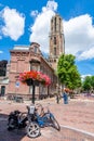 Dom tower on central square, Utrecht, Netherlands Royalty Free Stock Photo