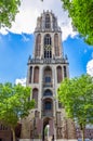 Dom tower on Market square in Utrecht, Netherlands Royalty Free Stock Photo