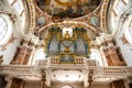 Baroque organ and beautiful ceiling of Innsbruck Cathedral or the Cathedral of St. James Royalty Free Stock Photo