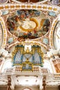 Baroque organ and beautiful ceiling of Innsbruck Cathedral or the Cathedral of St. James Royalty Free Stock Photo