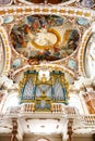 Baroque organ and beautiful ceiling of Innsbruck Cathedral or the Cathedral of St. James