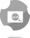 Domain CO.UK sign icon. UK internet subdomain symbol Royalty Free Stock Photo