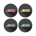 Domain COM sign icon. Top-level internet domain Royalty Free Stock Photo
