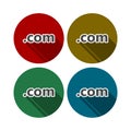 Domain COM sign icon. Top-level internet domain Royalty Free Stock Photo