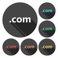 Domain COM sign icon. Top-level internet domain Royalty Free Stock Photo