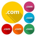 Domain COM sign icon. Top-level internet domain Royalty Free Stock Photo
