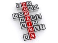 Domain edu com org name biz net us on white