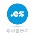 Domain ES sign icon. Top-level internet domain. Royalty Free Stock Photo