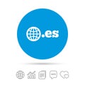 Domain ES sign icon. Top-level internet domain. Royalty Free Stock Photo