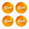 Domain ES sign icon. Top-level internet domain. Royalty Free Stock Photo