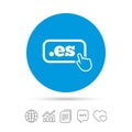 Domain ES sign icon. Top-level internet domain. Royalty Free Stock Photo