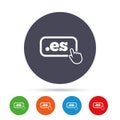 Domain ES sign icon. Top-level internet domain. Royalty Free Stock Photo