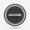 Domain EU.COM sign icon. Internet subdomain. Royalty Free Stock Photo