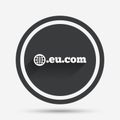 Domain EU.COM sign icon. Internet subdomain. Royalty Free Stock Photo