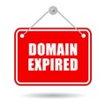 Domain expired vector sign Royalty Free Stock Photo