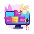 Domain Flipping abstract concept vector illustration.