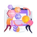 Domain Flipping abstract concept vector illustration