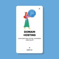 Domain Hosting Internet Business Website Vector