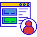 Domain icon hosting and url registration vector