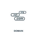 Domain icon. Premium style design from web hosting icon collection. Pixel perfect Domain icon for web design, apps