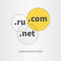 Domain name services web logo and icon