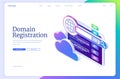 Domain registration, hosting service banner