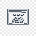 Domain registration concept vector linear icon isolated on trans
