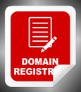 Domain Registration Indicates Sign Up 3d Illustration