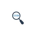 Domain Registration Icon. Search browser icon. Web page link icon