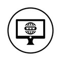 Domain registration icon / black color