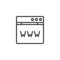 Domain registration outline icon