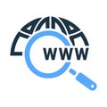 Domain search, search engine icon. Simple vector design.