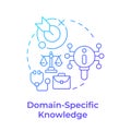 Domain specific knowledge blue gradient concept icon