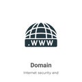 Domain vector icon on white background. Flat vector domain icon symbol sign from modern internet security and networking