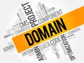 DOMAIN word cloud Royalty Free Stock Photo
