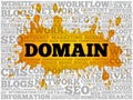 DOMAIN word cloud collage Royalty Free Stock Photo