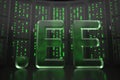 Estonian domain .ee on server room background. Internet in Estonia related conceptual 3D rendering