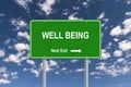 Well being at next exit Royalty Free Stock Photo