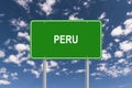 Peru road sign