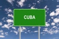 Cuba traffic sign