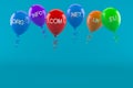 Domains with balloons Royalty Free Stock Photo